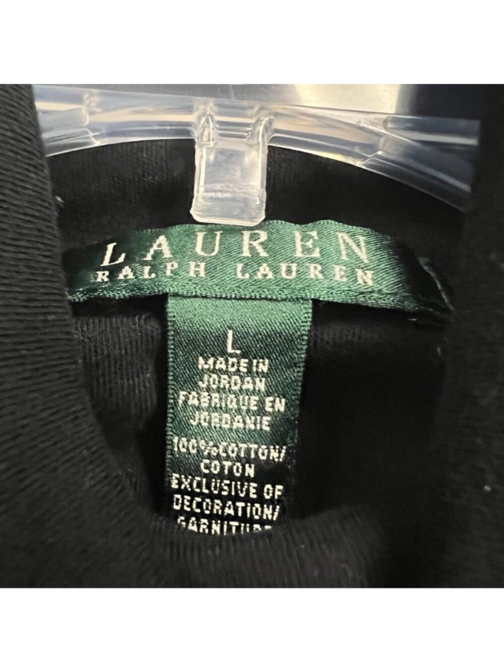 Lauren Ralph Lauren Women Turtleneck Top Long Sleeve Black Size Large - Picture 8 of 8
